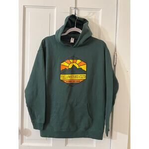 Yellowstone Club YC Big Sky Montana kids XL sweatshirt hoodie green adult